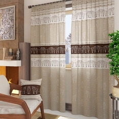 Комплект штор Корти-К (коричн.) Портьера 150х260 см. — 2 шт.