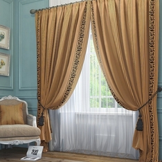 Комплект штор Бовье (корич.) Портьера 145х260 см. — 2 шт.