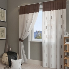 Комплект штор Елист (корич.) Портьера 2 шт. — 150х280 см.