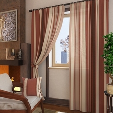 Комплект штор Неберг (терракот) Портьера 2 шт. — 150х280 см.