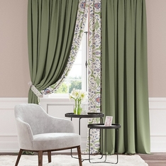 Комплект штор Мэлод (зеленый) Портьера 2 шт. — 180х270 см.
