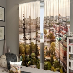 Фотоштора Москва историческая Портьера 150х260 см. — 2 шт.