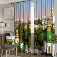 Фотоштора Золотые купола Портьера 150х280 см. — 2 шт.