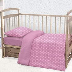 КПБ Детское Поплин (100x150/112x147/60x40) Этель  Розовые сны