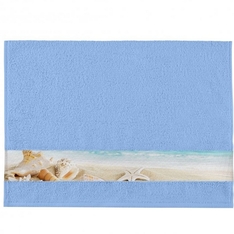 Полотенце «Aquarelle» 70x140 Фотобордюр ракушки