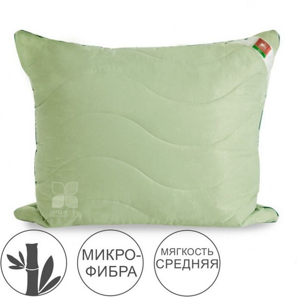 Подушка из бамбука 50х68 Тропикана стёганый чехол